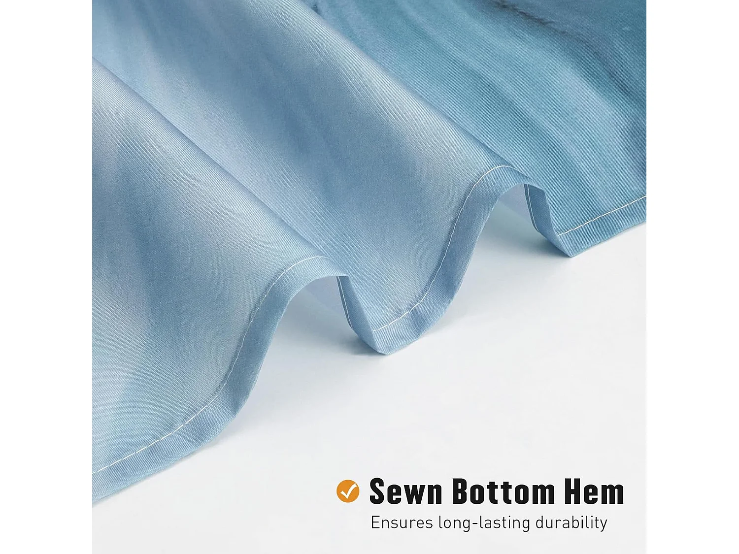 Rideau de douche long en marbre bleu, 180 x 200 cm, rideau de douche en tissu abstrait pour une décoration de salle de bain chic et luxueuse