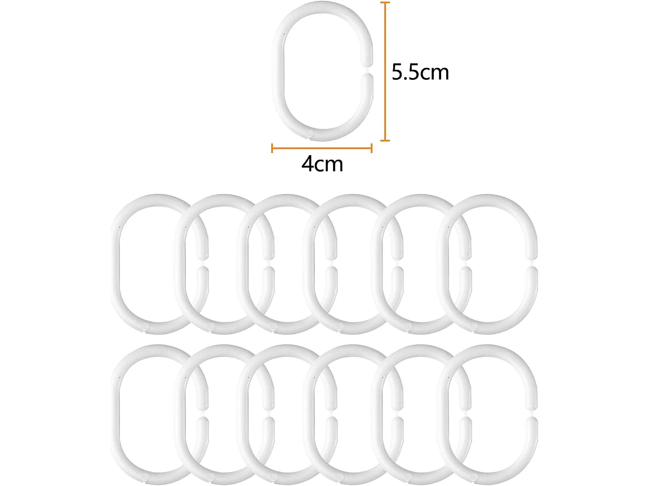 Rideau de Douche Anti Moisissure 180 X 200 cm, 3D Semi Transparent EVA Rideaux de Douche Lavable avec 12 Crochets,  pour Baignoire, Salle de Bain