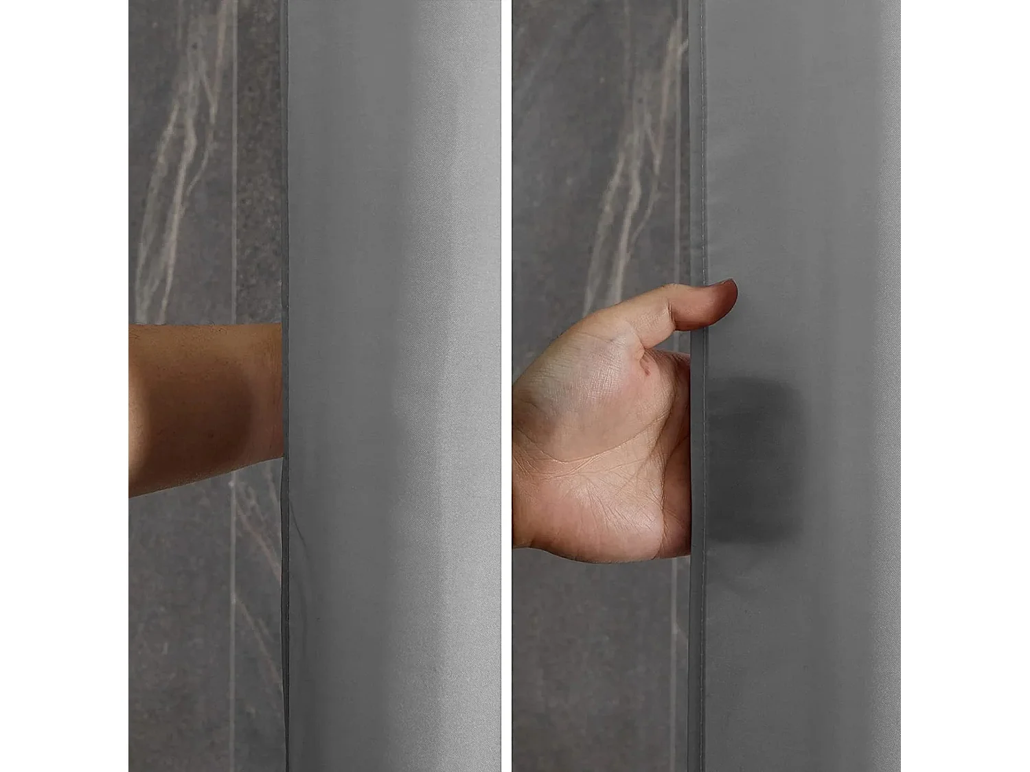 Rideau de salle de bain en polyester imperméable et anti-moisissure, rideau de douche dégradé simple, rideau de salle de bain, noir, 120*200cm