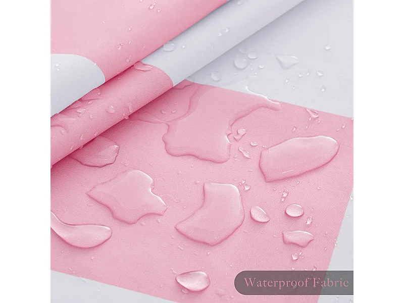 Rideau de douche à carreaux rose et blanc, rideau de séparation imperméable pour salle de bain, rideau de douche en échiquier, 180*180cm