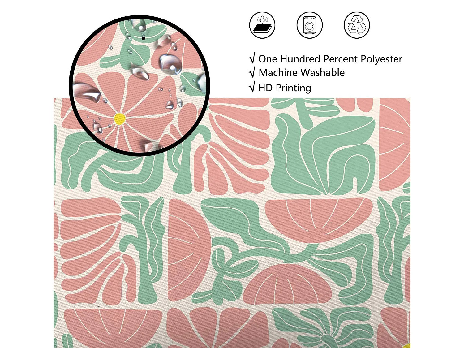 Rideau de douche imperméable en polyester 180 x 180 cm avec 12 crochets, motif géométrique abstrait moderne du milieu du siècle (Style E)