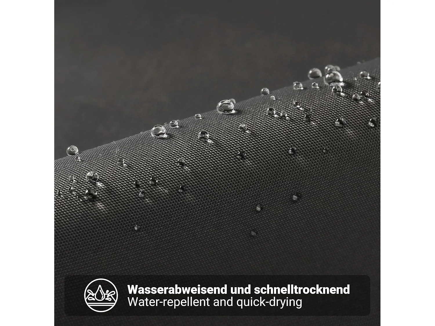 Rideau de Douche en Tissu à séchage Rapide - Imperméable - Anti-moisissure et Lavable - 180 x 200 cm - avec 12 Anneaux -- Gris foncé
