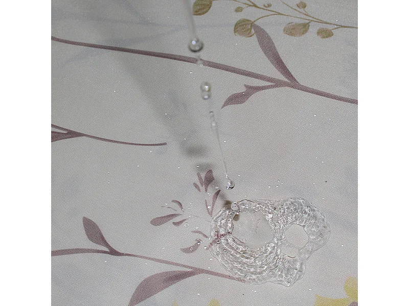 Rideau de douche 120 x 200 cm Plantes Fleurs Tissu polyester épais résistant à la moisissure Doublure de rideau de douche pour décoration de salle d