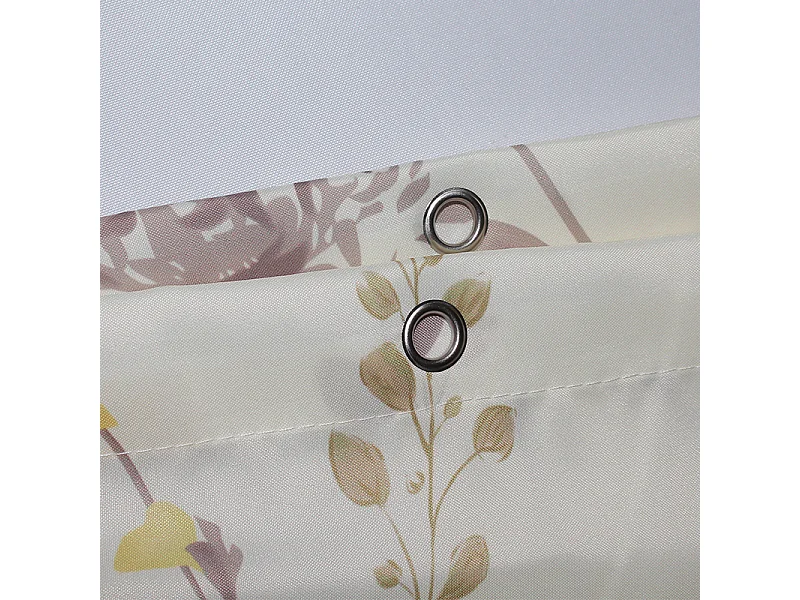 Rideau de douche 120 x 200 cm Plantes Fleurs Tissu polyester épais résistant à la moisissure Doublure de rideau de douche pour décoration de salle d