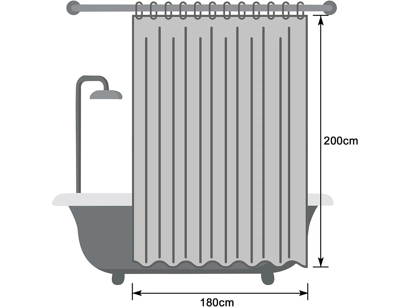 Rideau de douche marron, 180 x 200 cm, motif aquarelle, feuilles, fleurs, plantes, décoration de salle de bain, imperméable, avec crochets
