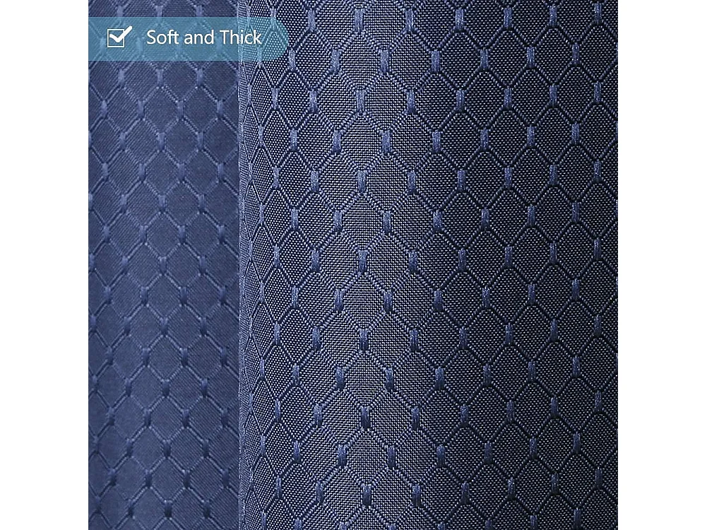 Rideaux de douche - polyester -120x180 cm - 1 pièce - 8 crochets inclus - bleu