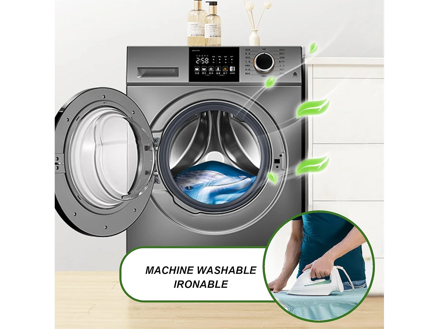 Rideau de Douche 100% Polyester pour Baignoire et Salle de Bains, Lavables, Anti-moisissure et Antibactérien 180 x 180 cm