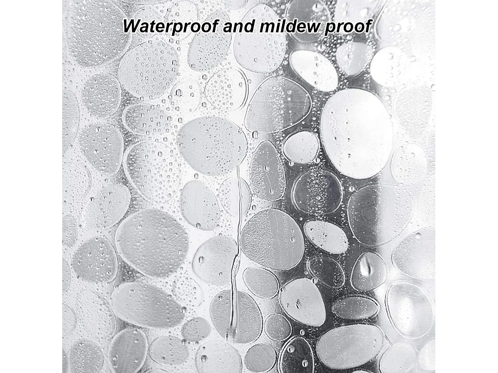 Rideau de douche, adapté aux salles de douche, rideau de douche transparent imperméable et anti-moisissure, 180 x 180 cm