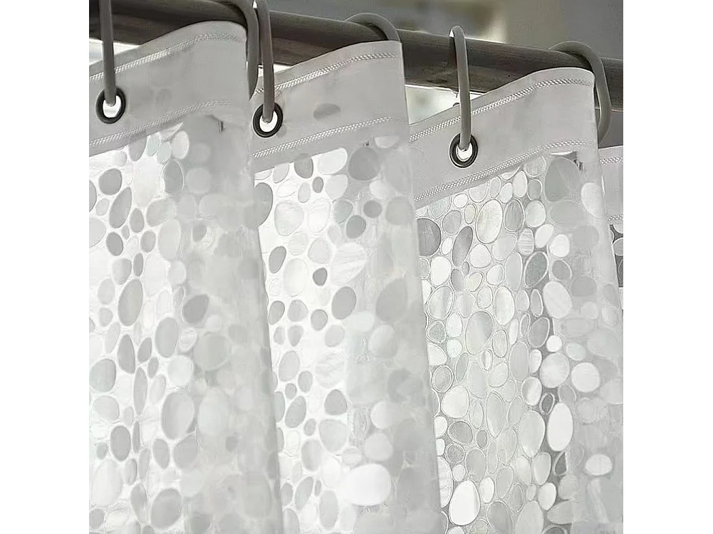 Rideau de douche, adapté aux salles de douche, rideau de douche transparent imperméable et anti-moisissure, 180 x 180 cm