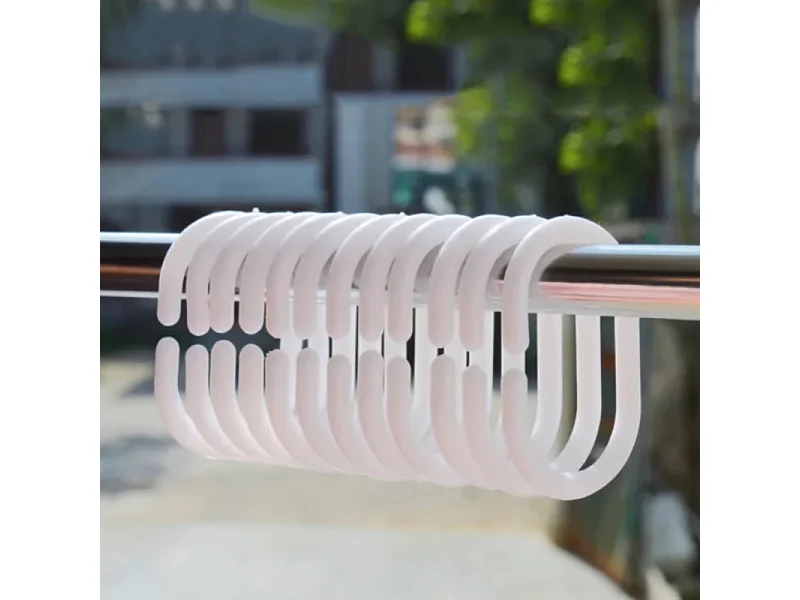 Rideau de séparation de salle de bain anti-perforation, rideau de douche de salle de bain imperméable et anti-moisissure, 180*200 cm, avec crochets