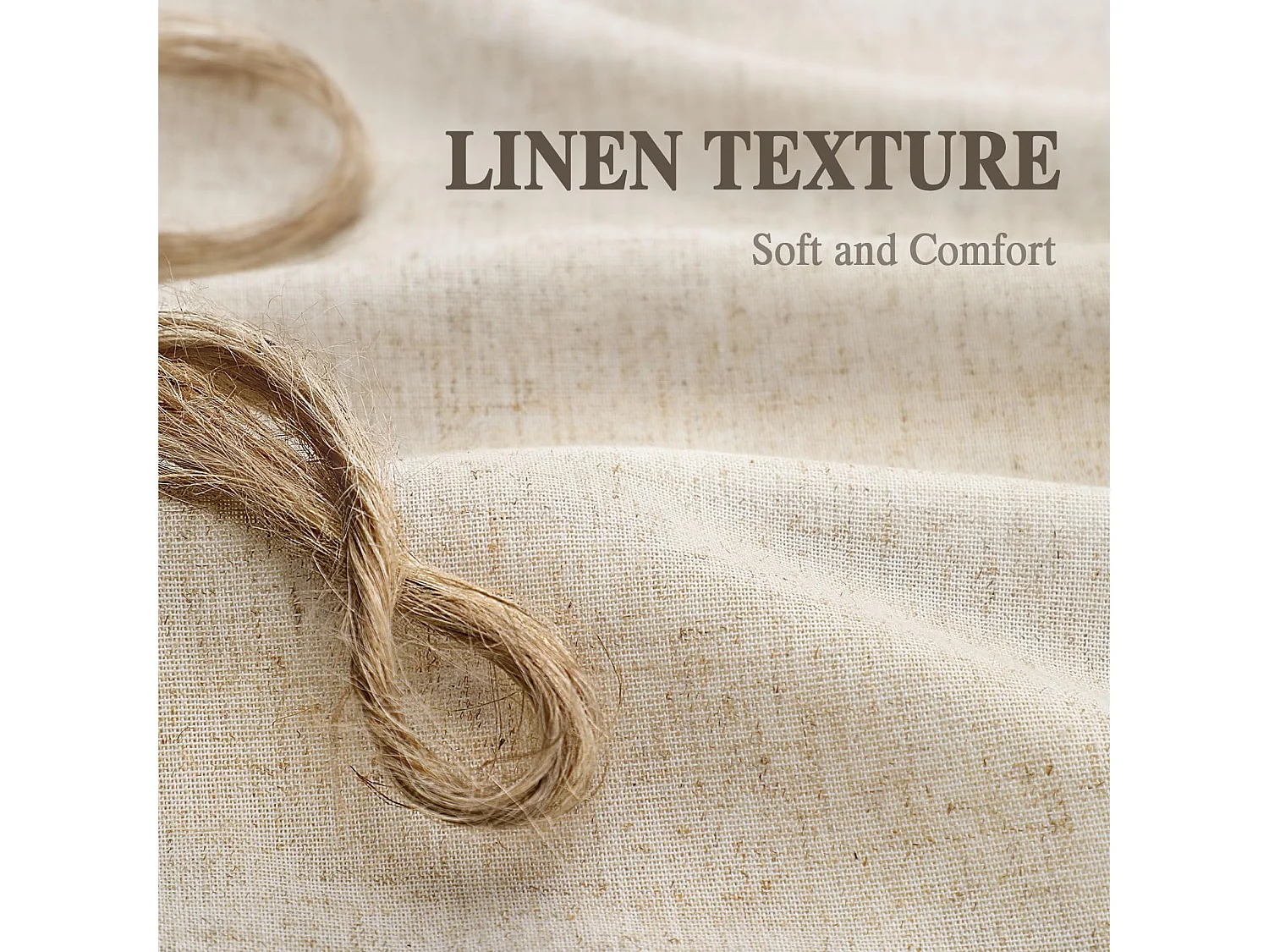 Rideau de douche à boutons style campagnard, tissu coton, lin et polyester, rideau de style ferme avec œillets, 183 cm x 183 cm (marron)