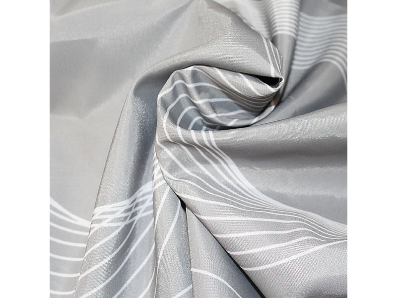 Rideau de douche 240 x 200 cm, rideau de bain en tissu polyester lavable et imperméable avec 12 anneaux, gris