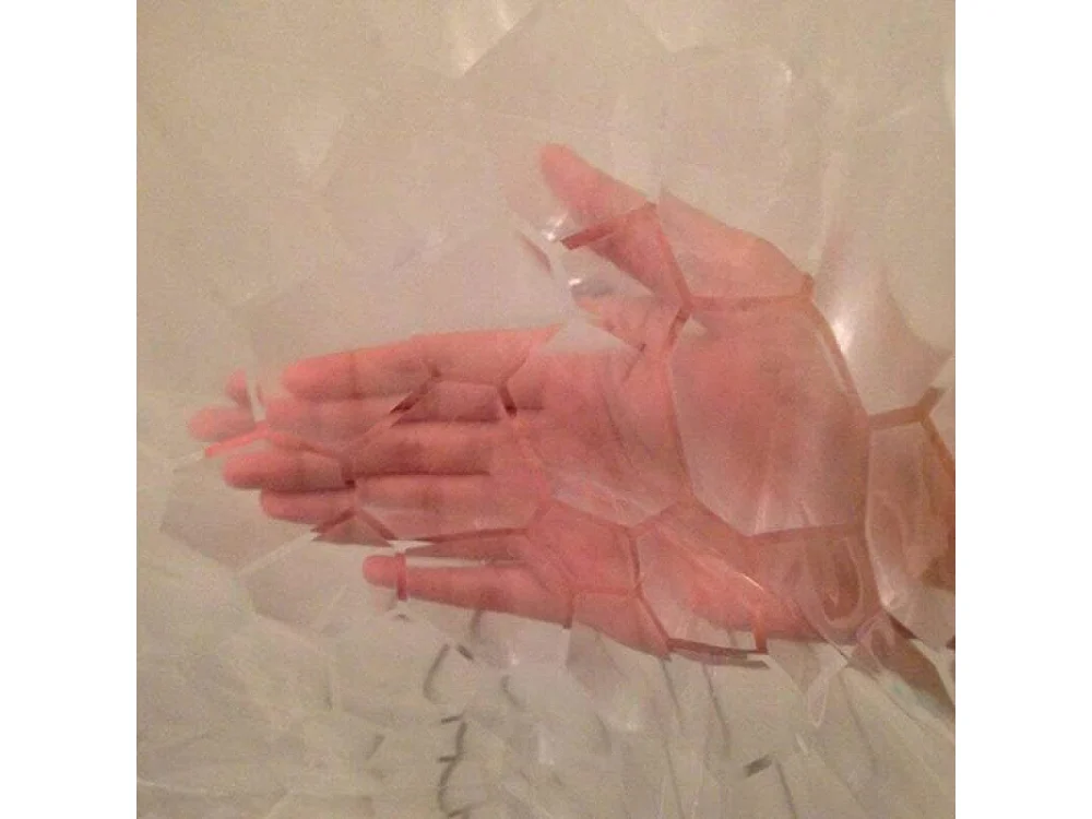 Rideau de douche anti-moisissure, séparation de salle de douche, humide et sec, EVA, anneau de rideau de douche - 80 x 180 cm (cube d'eau 3D)