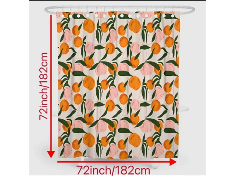 180*180cm, serviette de bain décorative en polyester rose pêche imperméable, rideau de douche pour salle de bain avec crochet, lavable en machine