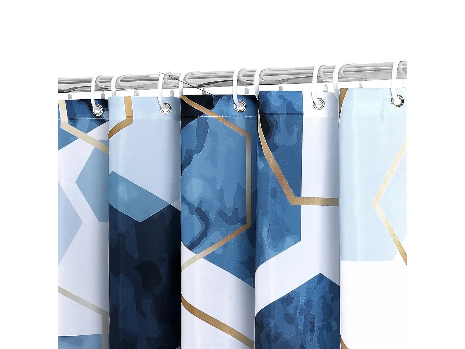 Rideau de douche imprimé, imperméable et anti-moisissure, rideau de salle de bain en tissu abstrait, largeur 90 cm x hauteur 180 cm