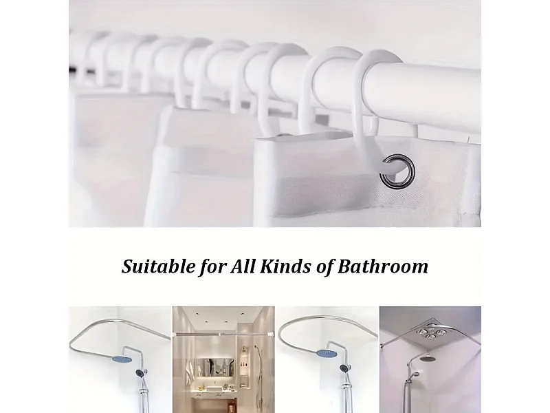 Rideau de douche imprimé imperméable, avec crochets, accessoires de salle de bain, décor, 1 paquet