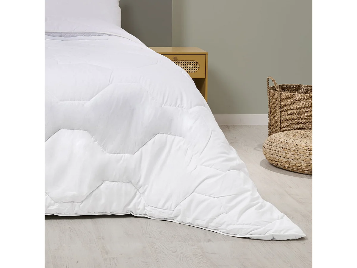 Pack Hôtel Couette Très Chaude 220x240cm + 2 Oreillers Moelleux 60x60 cm