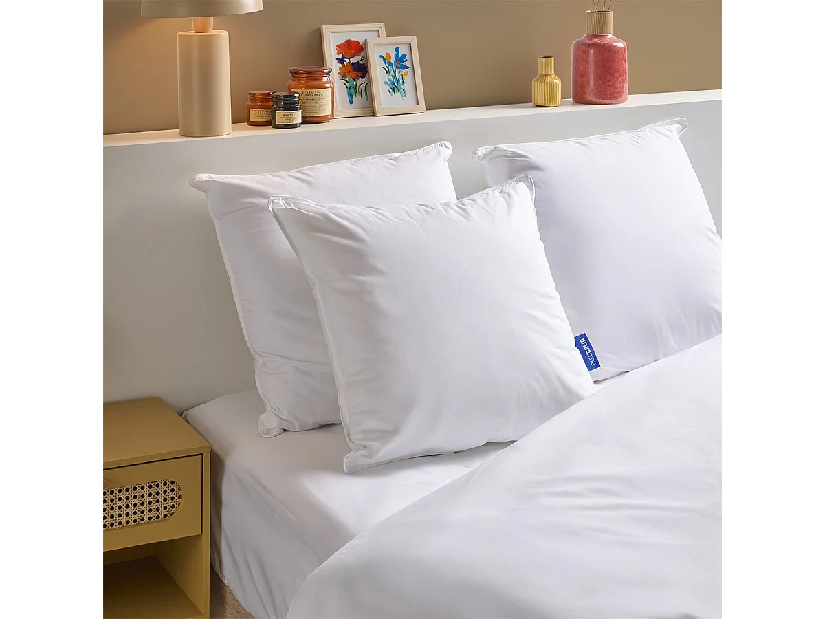 Pack Hôtel Couette Très Chaude 220x240cm + 2 Oreillers Moelleux 60x60 cm