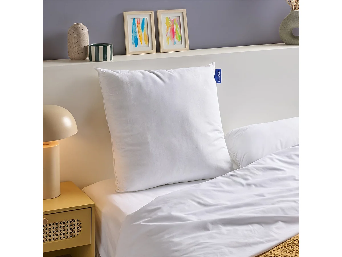 Pack Coton Bio Couette Chaude 240x260cm + 2 Oreillers Moelleux 60x60 cm
