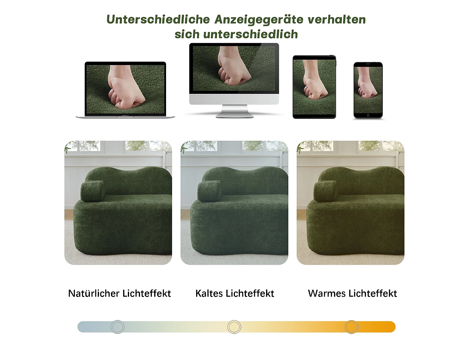 Canapé modulaire 2 places en velours vert foncé, forme ondulée