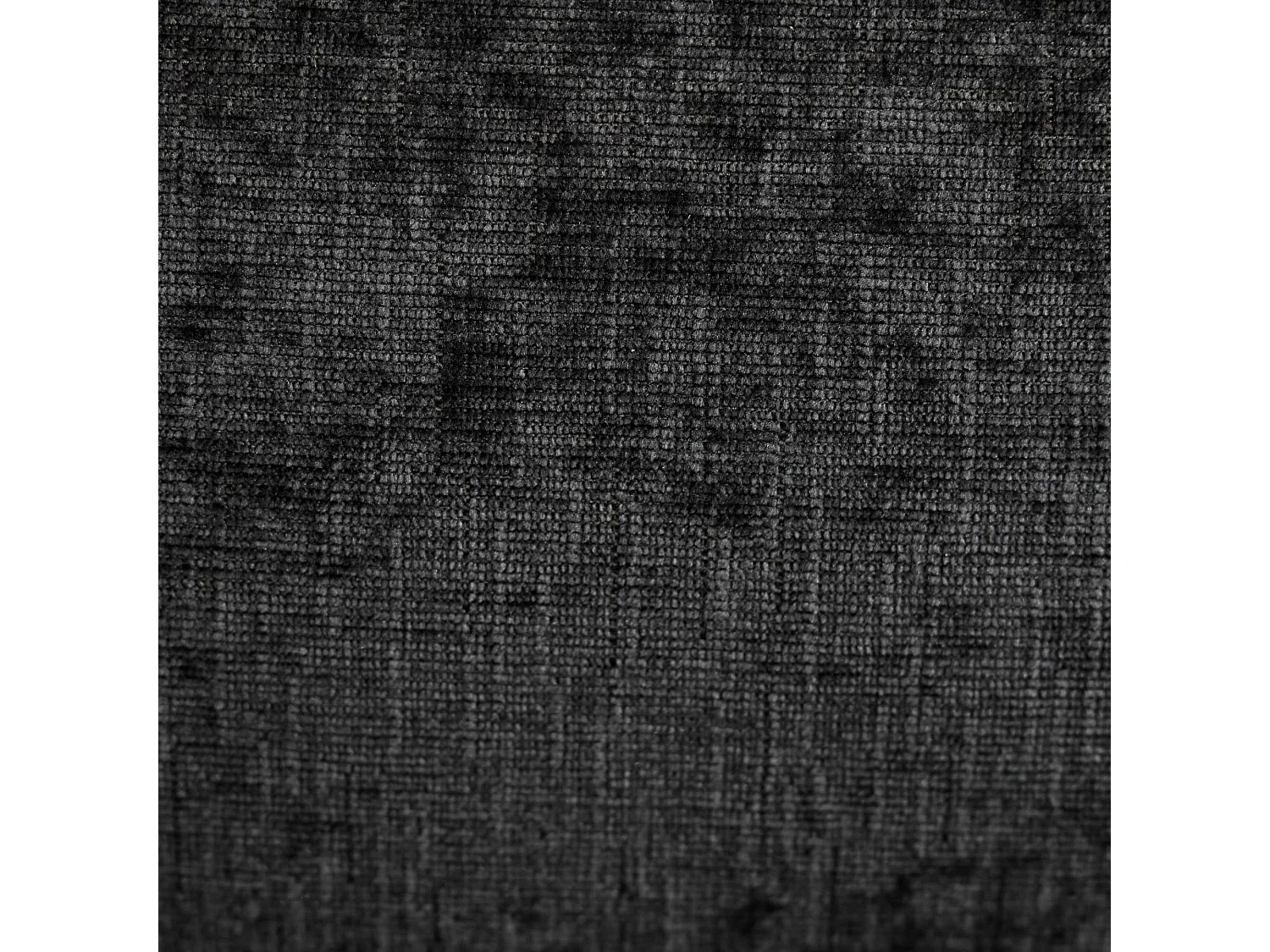 Canapé 2 places compact en chenille douce noire 124x70x85cm