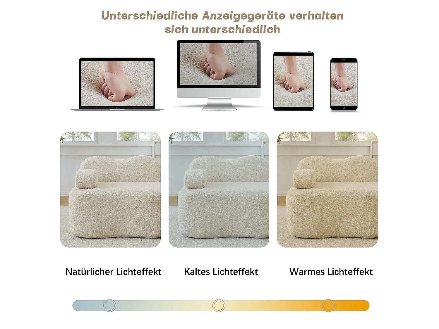 Canapé d'angle modulaire 2 places en velours beige avec pouf