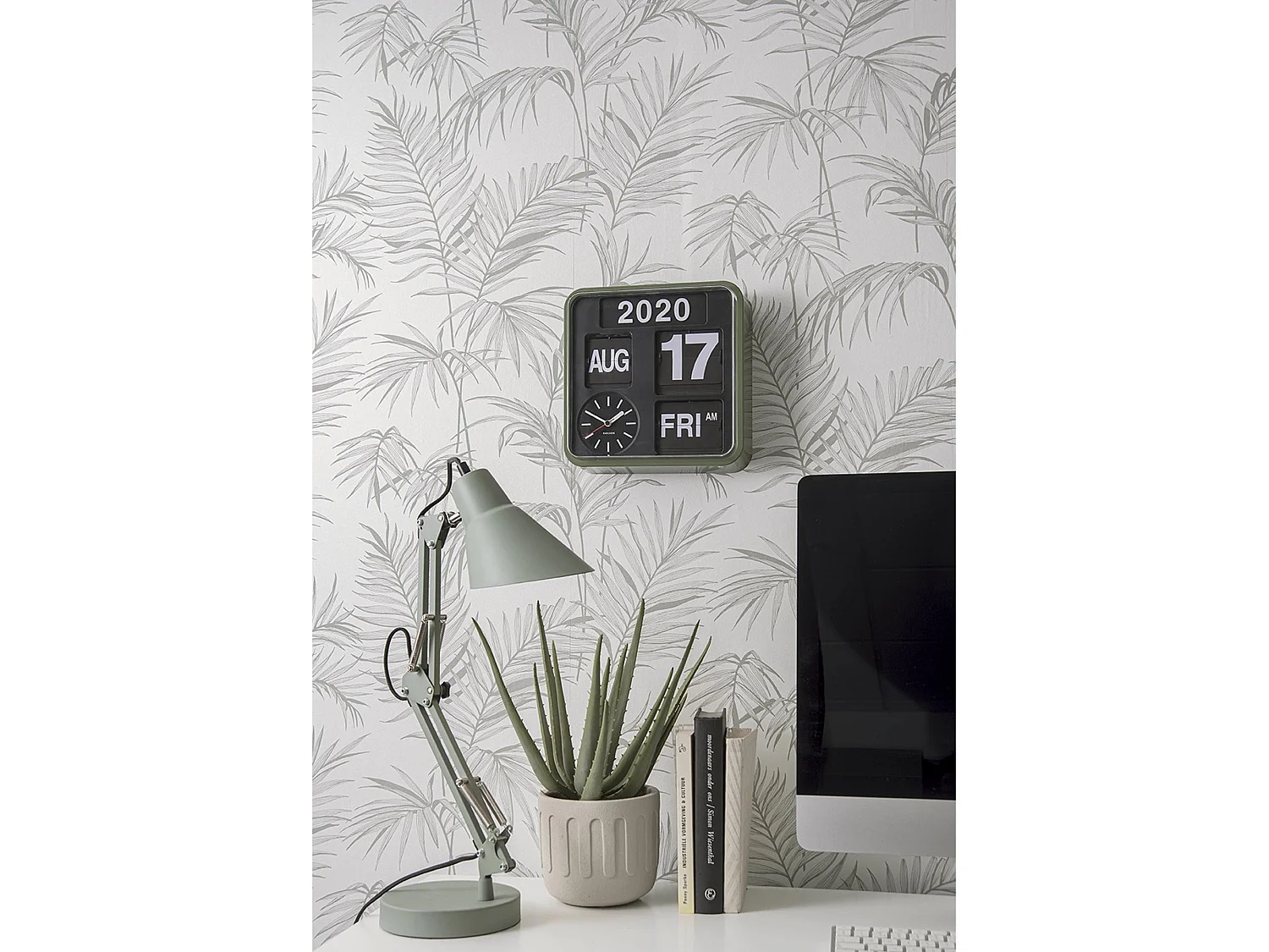 Wandklok Mini Flip - Groen