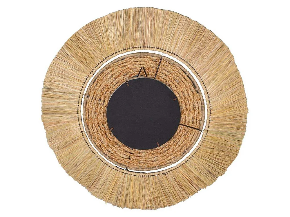 Miroir en raphia et jute 77 cm