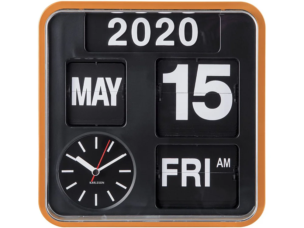 Reloj de plástico Mini Flip 24,5 cm Naranja