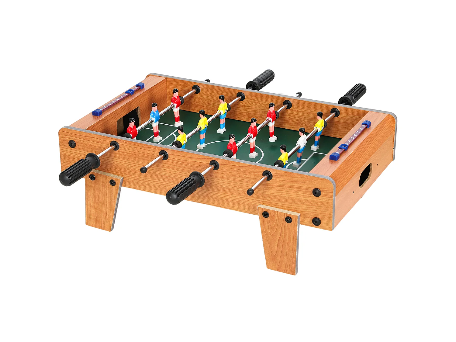 Mini babyfoot de table tableaux de score 2 balles dim. 50x50x18cm