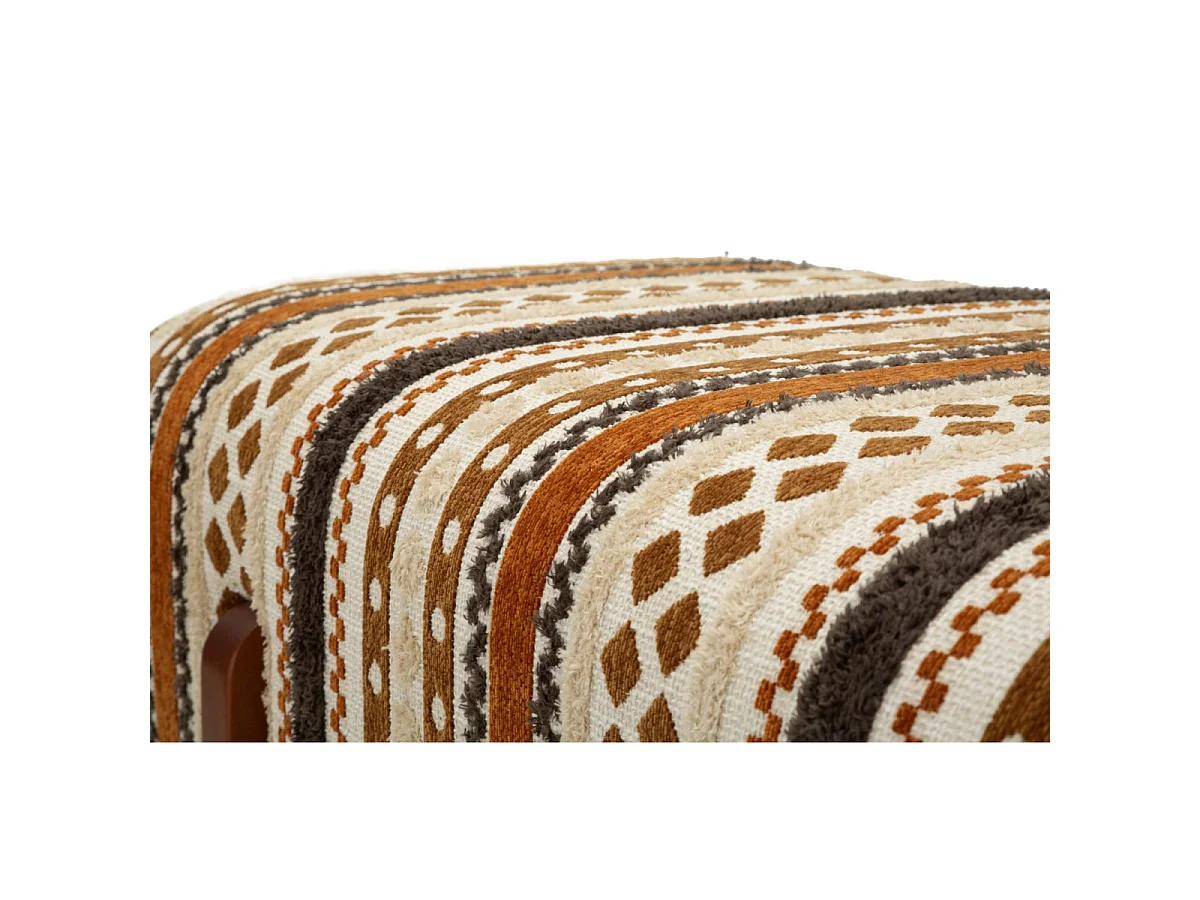 Veelkleurige bank in etnische stijl, 120,5 x 45 x 43 cm