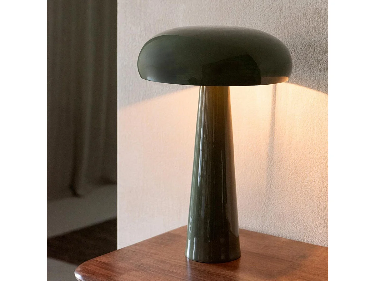 Lampe à Poser en Métal "Mirko" 43cm Vert Olive