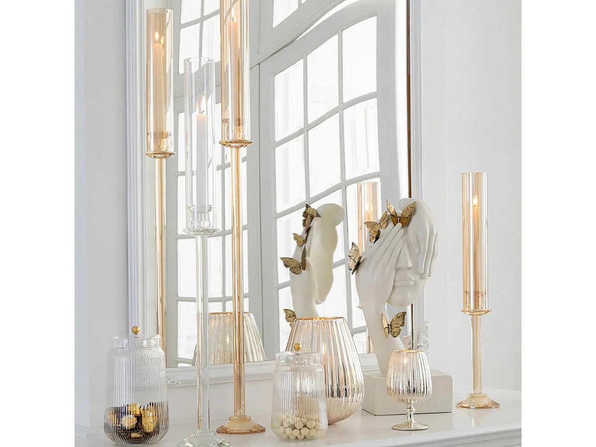 Chandelier Design en Cristal "Wendy" 100cm Doré