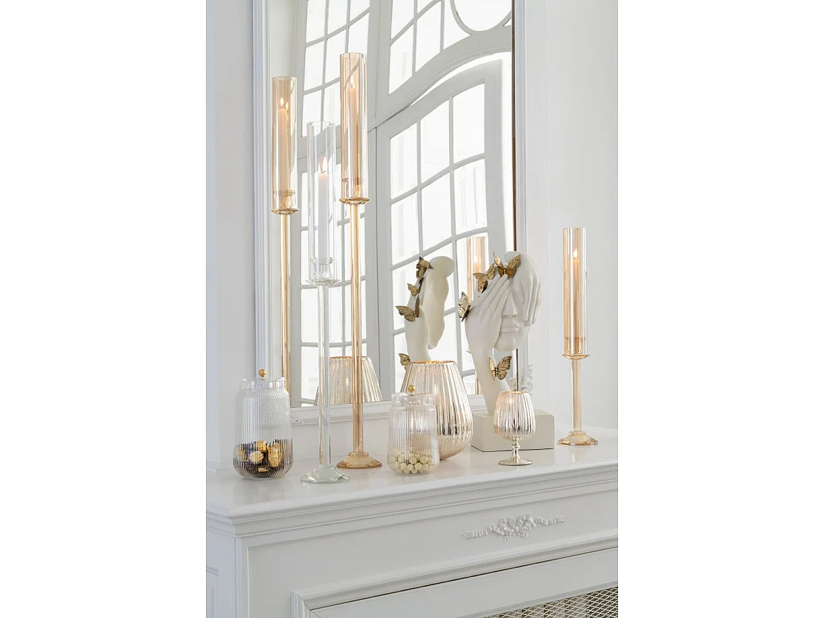 Chandelier Design en Cristal "Wendy" 100cm Doré