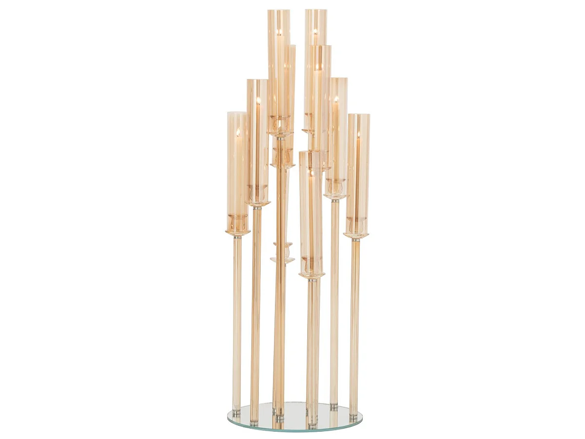 Chandelier 8 Tiges en Cristal "Wendy" 120cm Doré