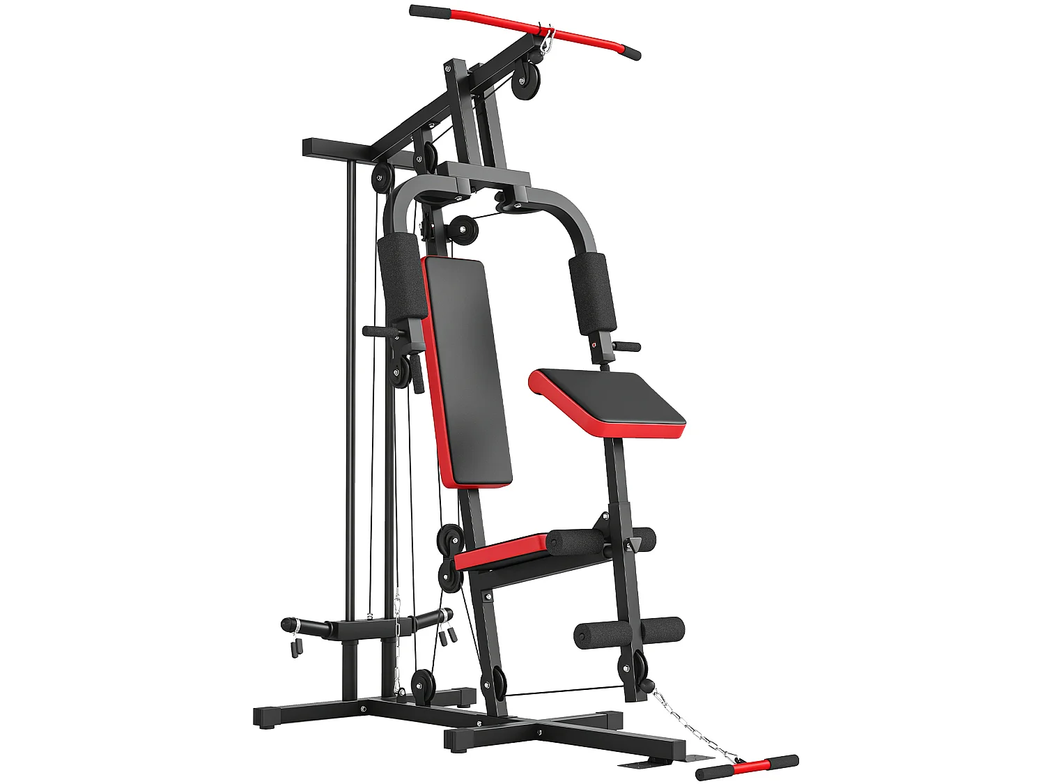 Station de musculation Fitness entrainement complet développé couché butterfly barre latissimus curler
