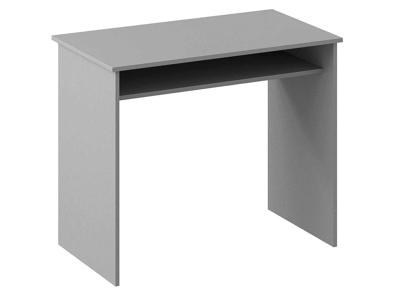 Bureau informatique multimédia compact étagère - 90 x 50 x 74 cm gris