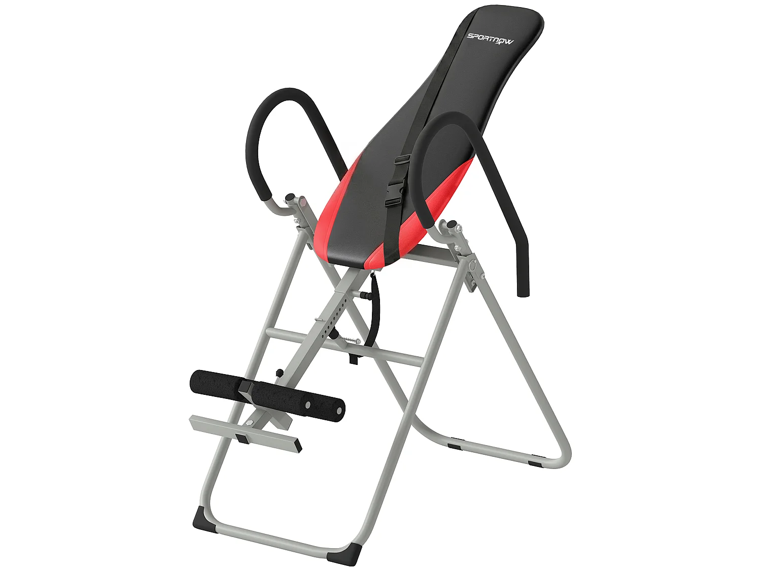 Table d'inversion pliable réglable - option 90 degrés - ceinture sécurité - gris rouge noir