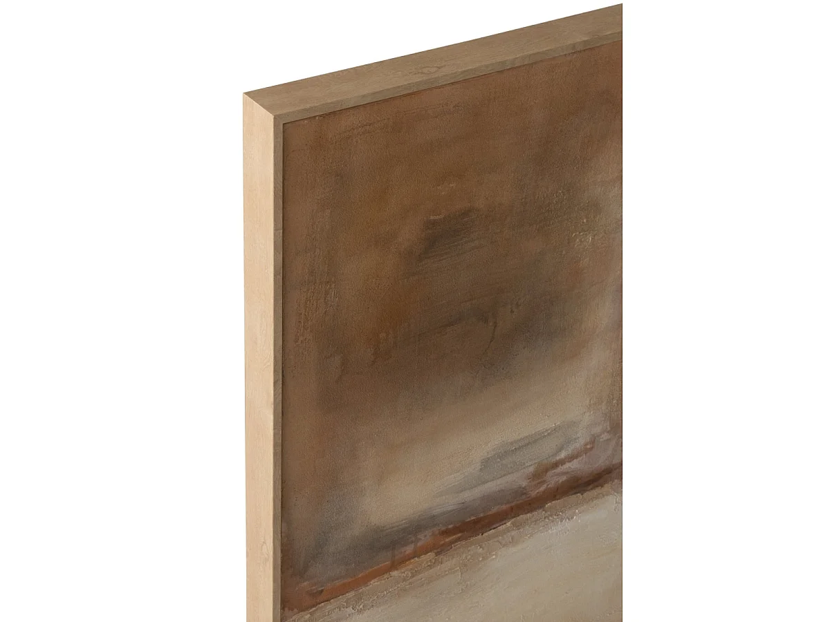 Tableau Déco Abstrait "Aina" 92x122cm Marron