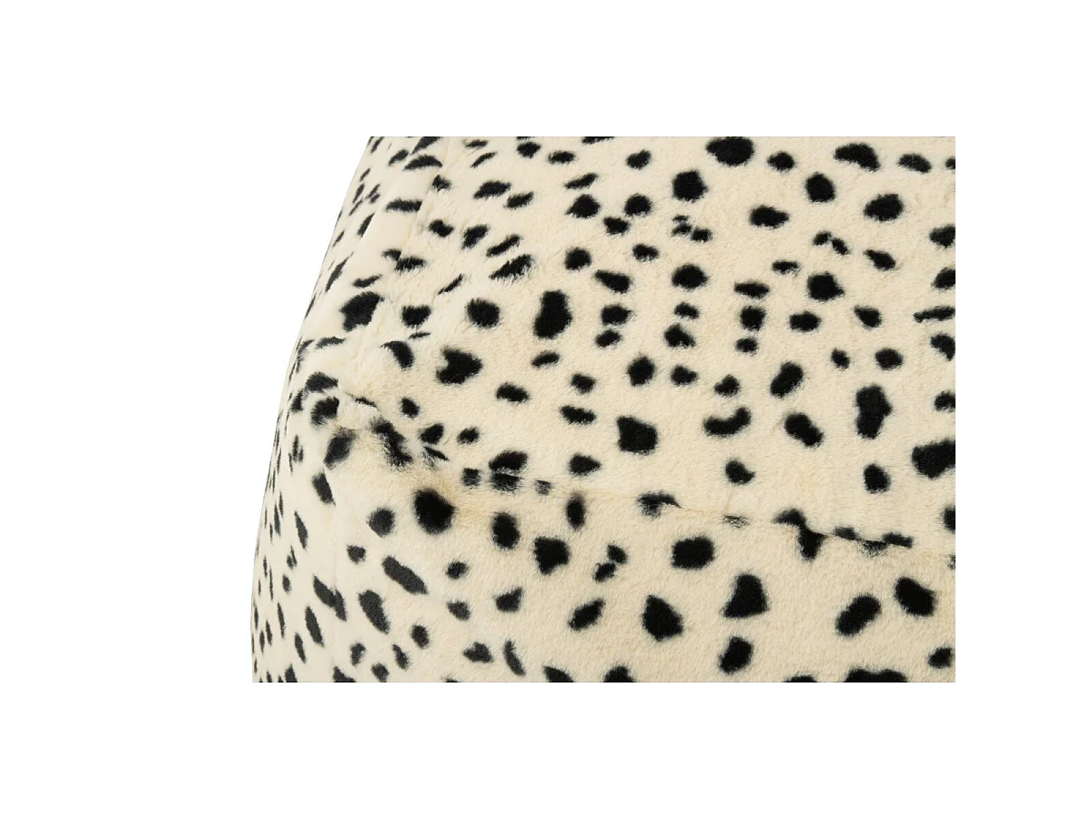 Pouf Carré Dalmatien "Ulf" 70cm Blanc & Noir