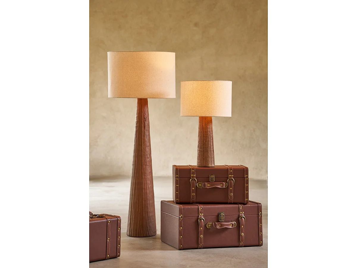 Lot de 3 Valises Déco "Gabin" 48cm Marron