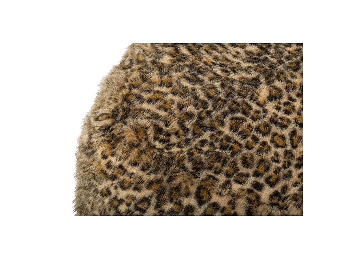 Pouf Carré Léopard "Ulf" 70cm Multicolore