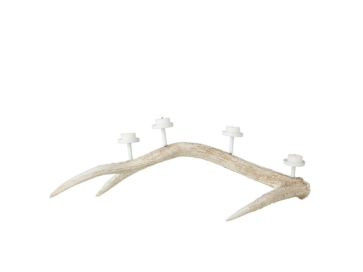 Chandelier Ramure 4 Têtes "Lior" 65cm Beige