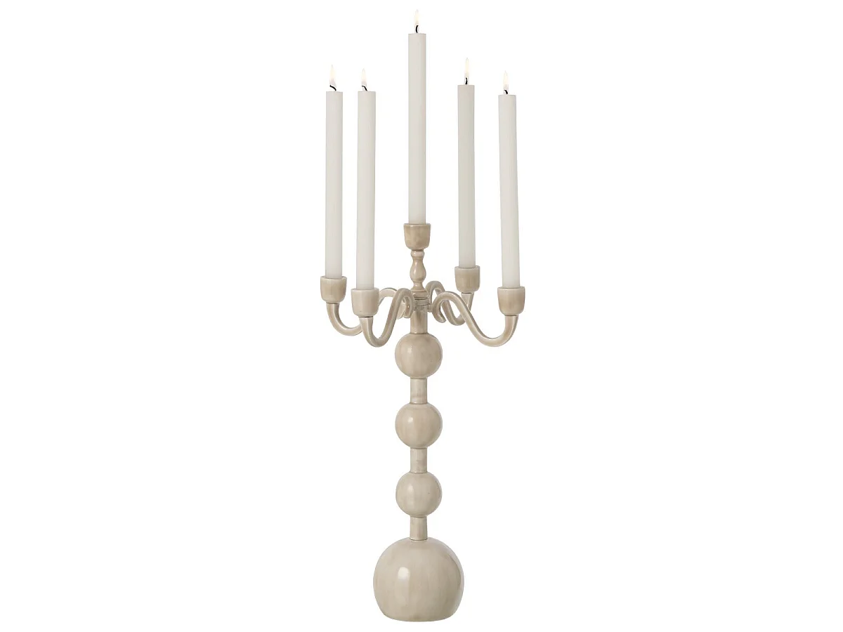Chandelier 5 Branches "Kaya" 35cm Beige
