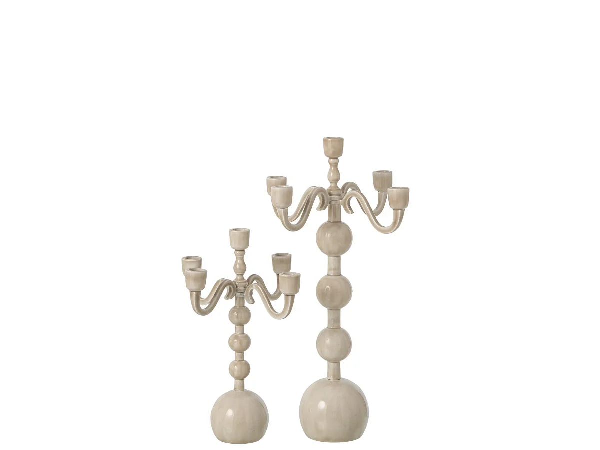 Chandelier 5 Branches "Kaya" 35cm Beige