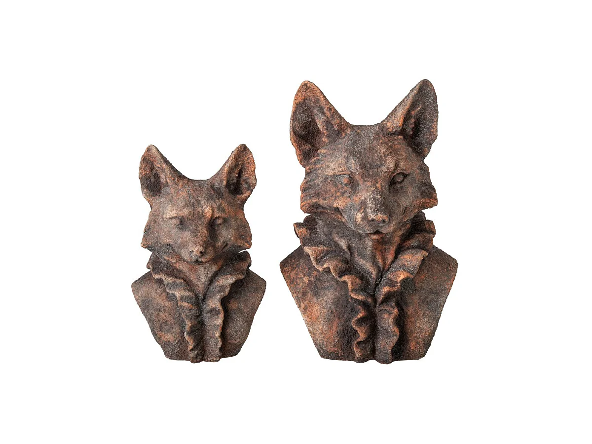 Buste de Renard Déco "Zeno" 38cm Marron