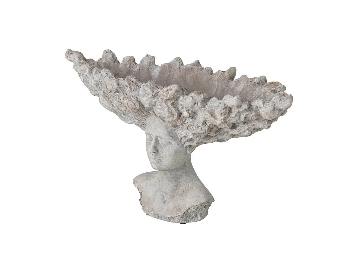 Tête Déco Corail en Résine "Saga" 52cm Beige