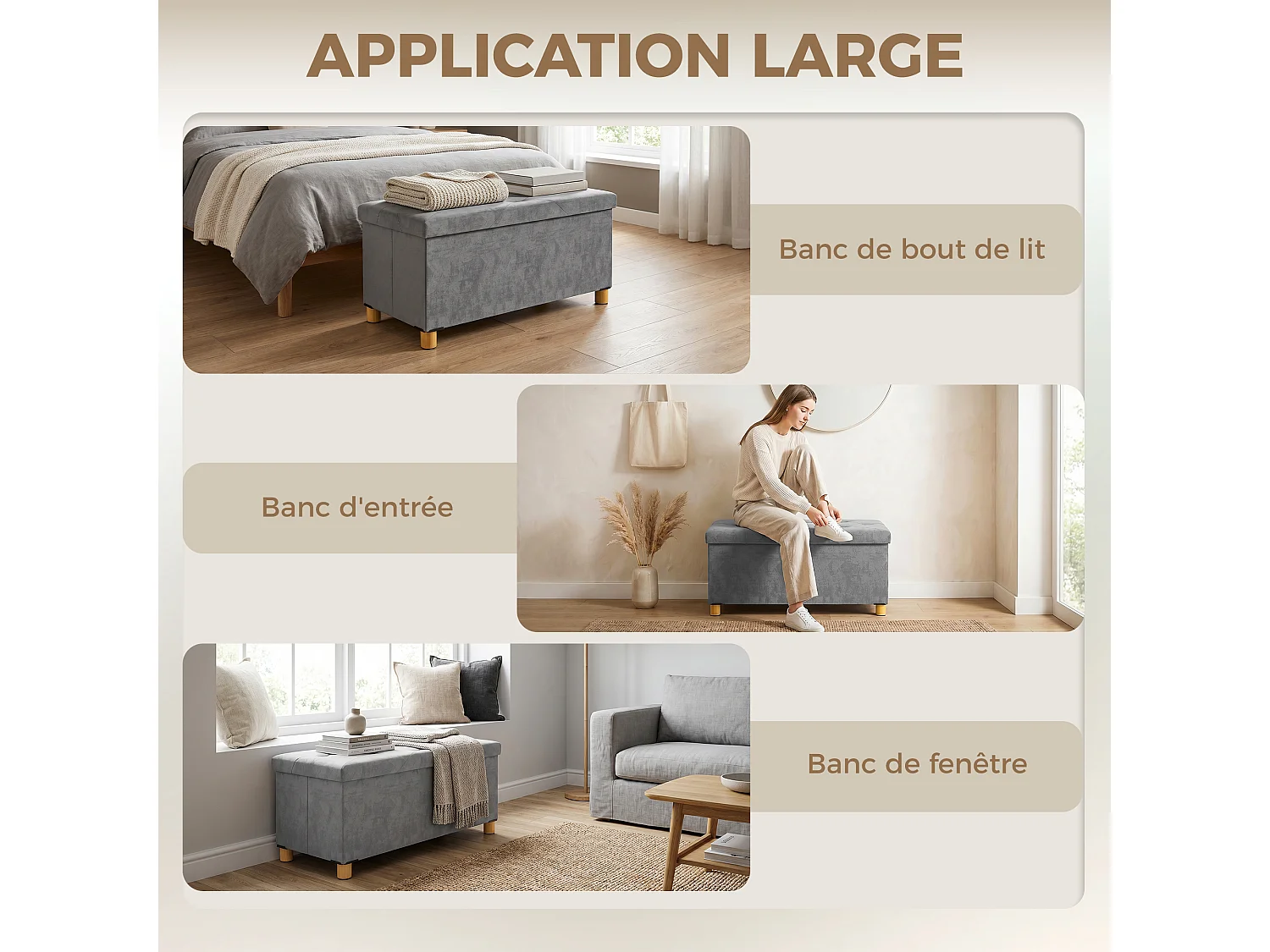 Banc coffre style Chesterfield effet capitonné dim. 76L x 38l x 38H cm piètement bois velours vieux rose