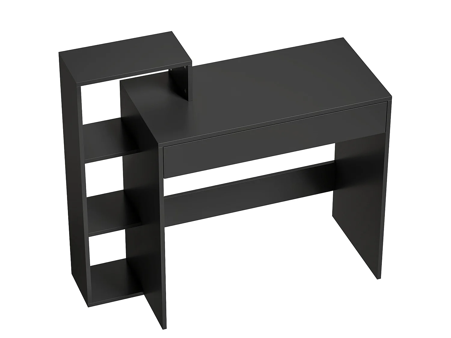 Bureau compact multi-rangement 100 x 40 x 90 cm noir