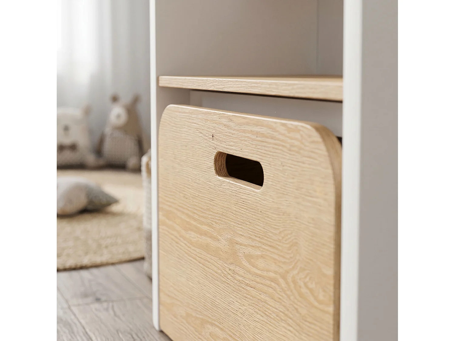 Bureau chaise enfant 5 en 1 style nordique multi-rangement blanc effet bois